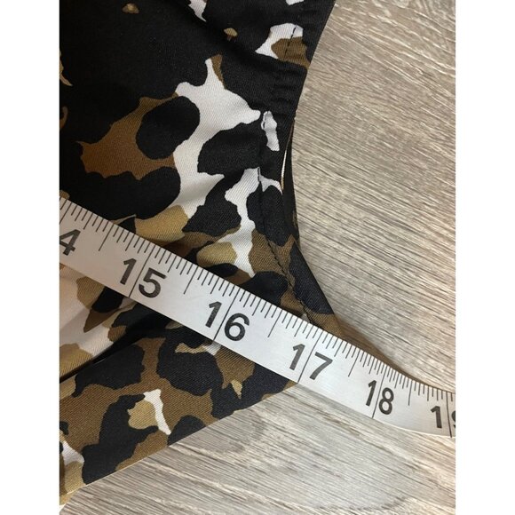 Emma and Michele Medium Sleeveless Patterned Dotted Faux Wrap Midi Dress - Picture 9 of 12